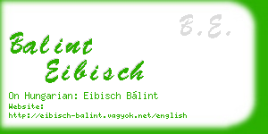 balint eibisch business card